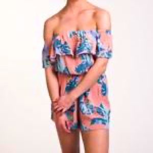 Floral Romper NWOT Off the Shoulder